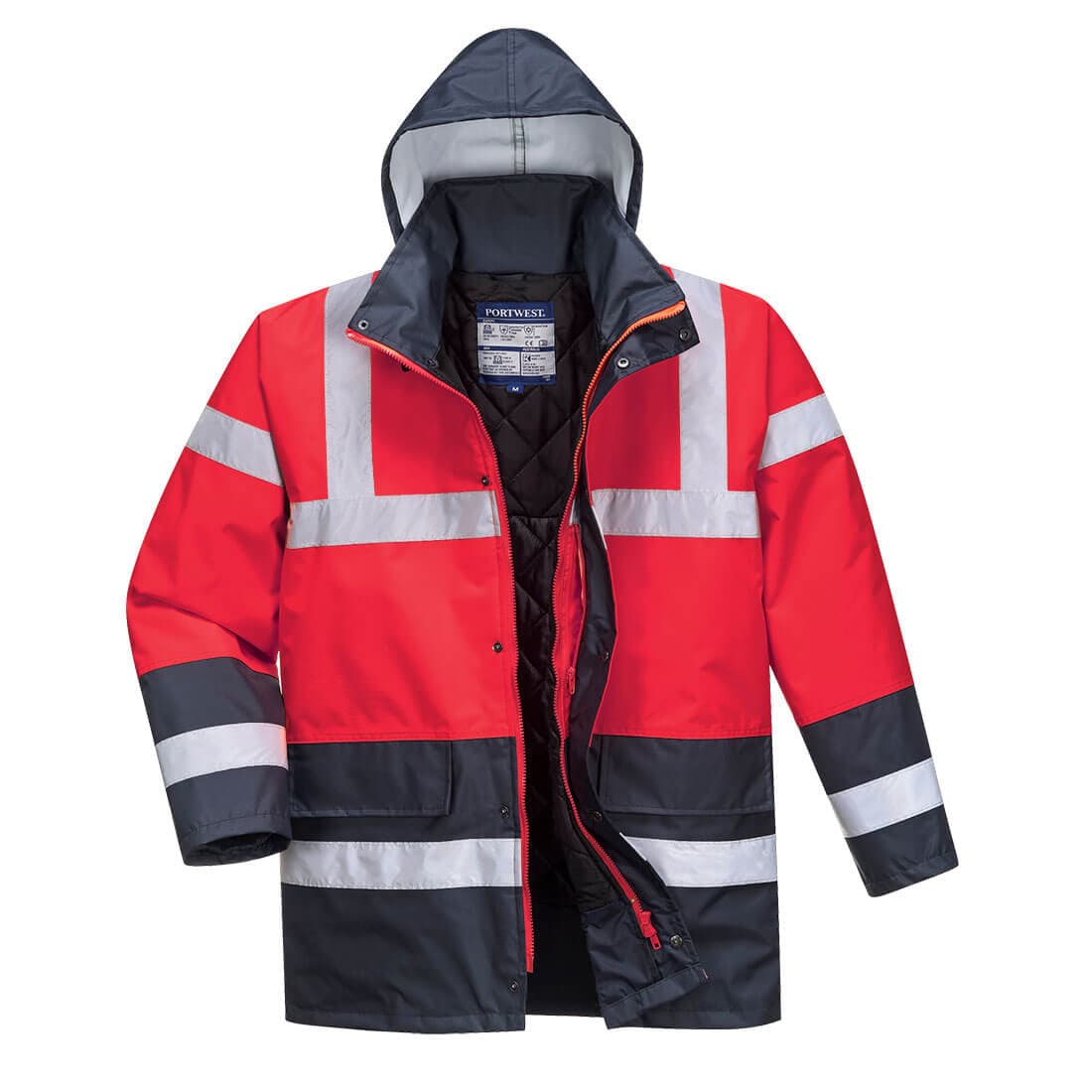 Parka HV Bicolore Rouge/Marine