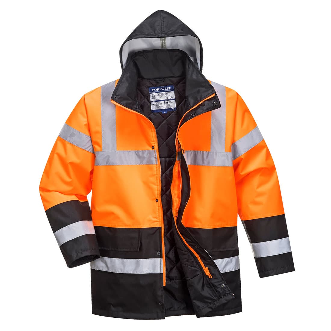 Parka HV Bicolore Orange/Noir