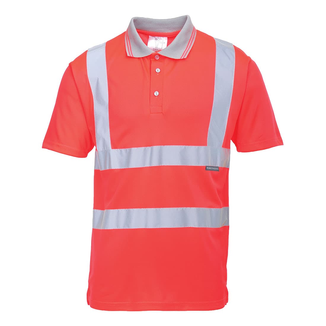 Polo Hi-Vis manches courtes Rouge