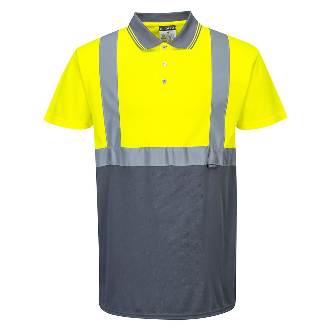 Polo Bicolore Jaune/Gris