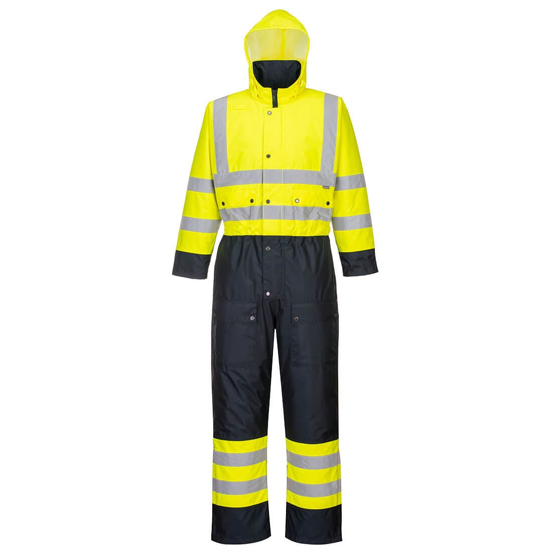 Combinaison Contrast Hi-Vis matelassée Jaune/Marine