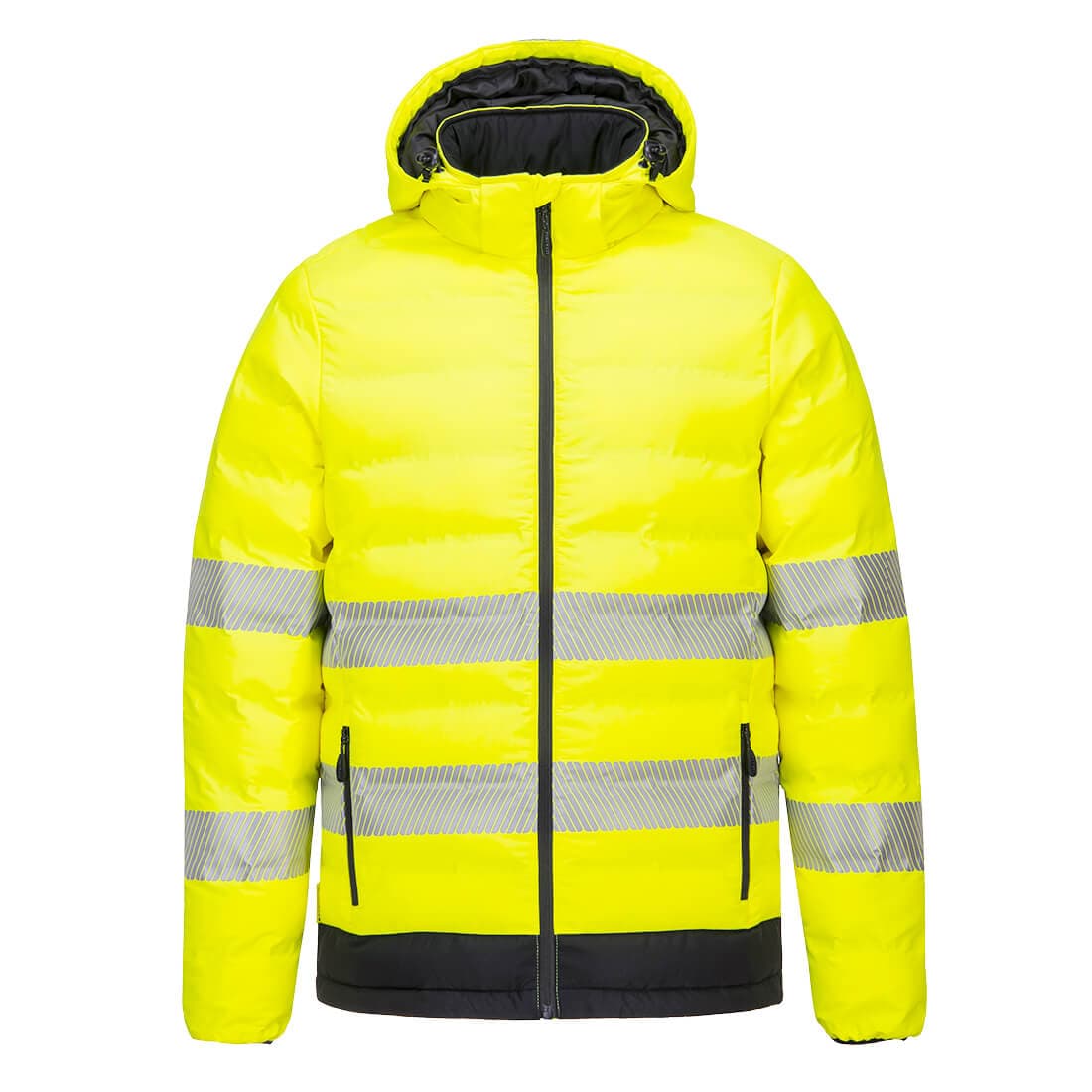 Doudoune chauffante HV avec capuche Jaune/Noir