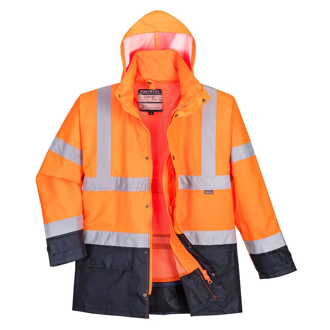 Parka Bicolore Executive 5-en-1 Orange/Marine