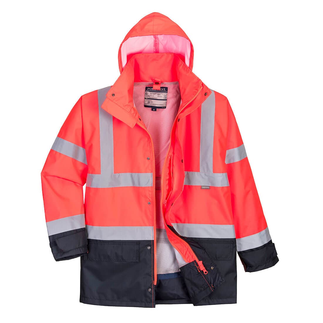 Parka Bicolore Executive 5-en-1 Rouge/Marine