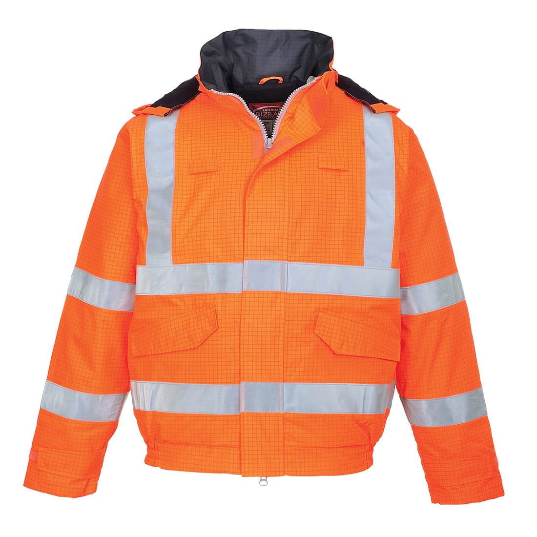Blouson pilote HV Pluie Bizflame antistatique et flamme retardant Orange