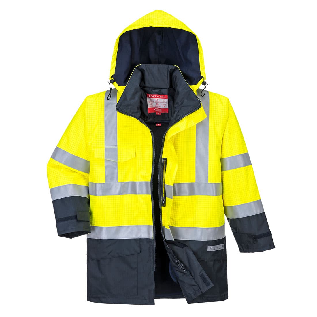 Parka HV Bizflame Rain Multi-risques Jaune/Marine