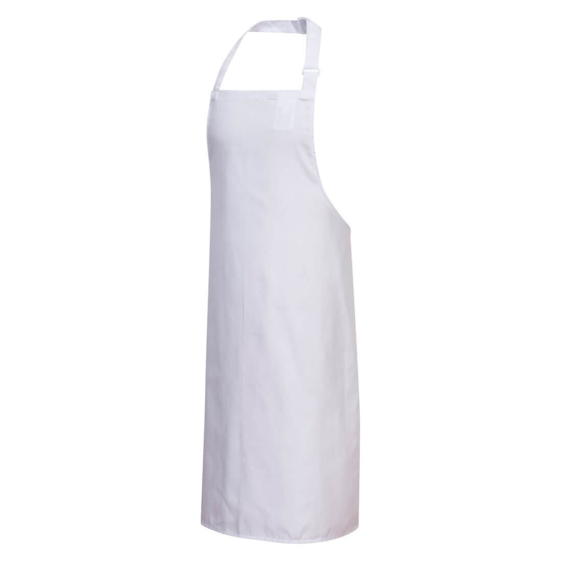 Tablier à bavette Polycoton Blanc