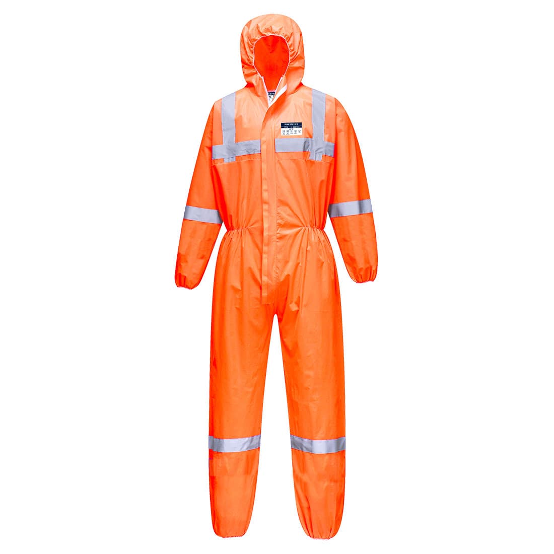 Combinaison Jetable Haute Visibilité Orange Type 5/6 | SMS VIS-TEX PK50