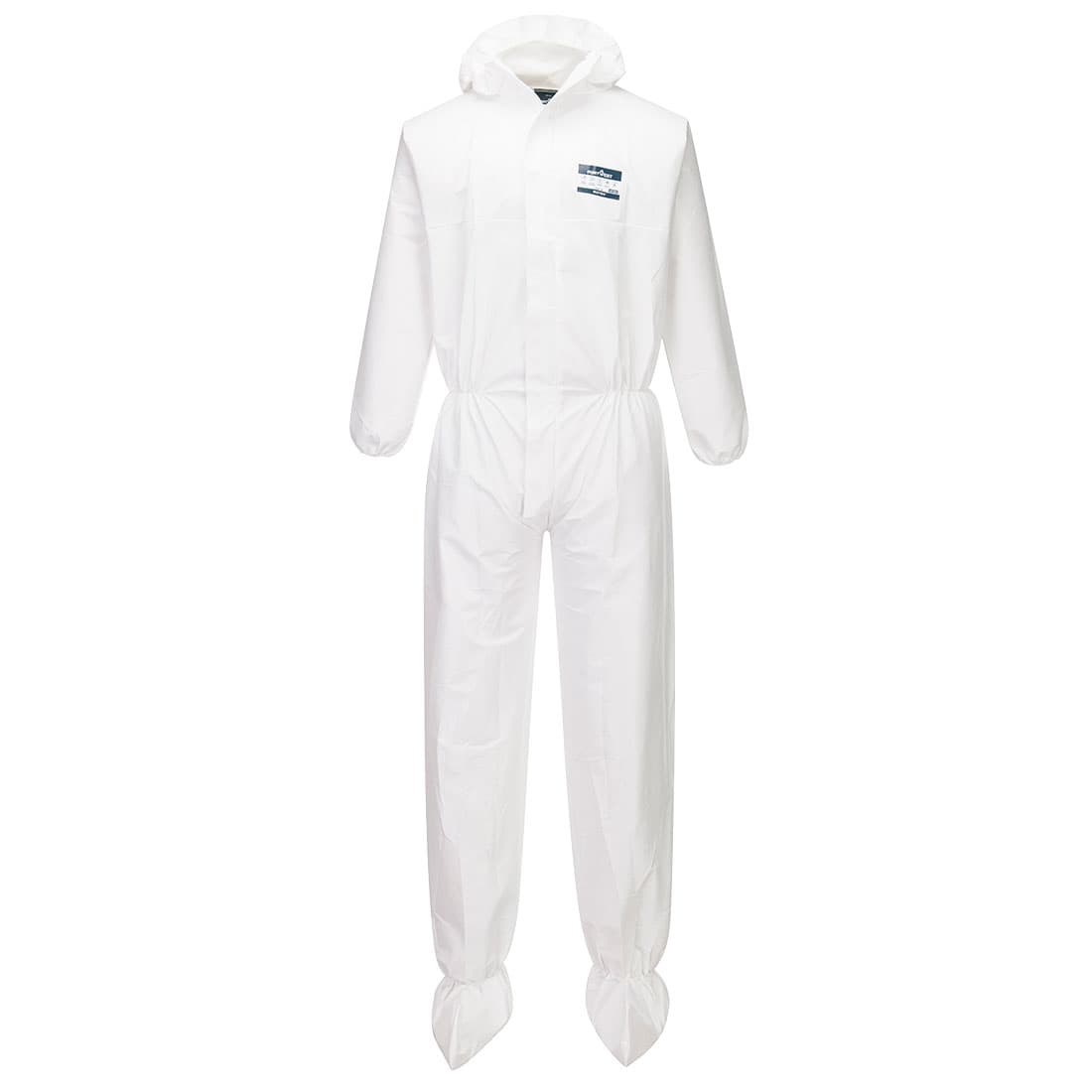 BizTex combinaison microporeuse avec protège chaussure type 5/6 Blanc