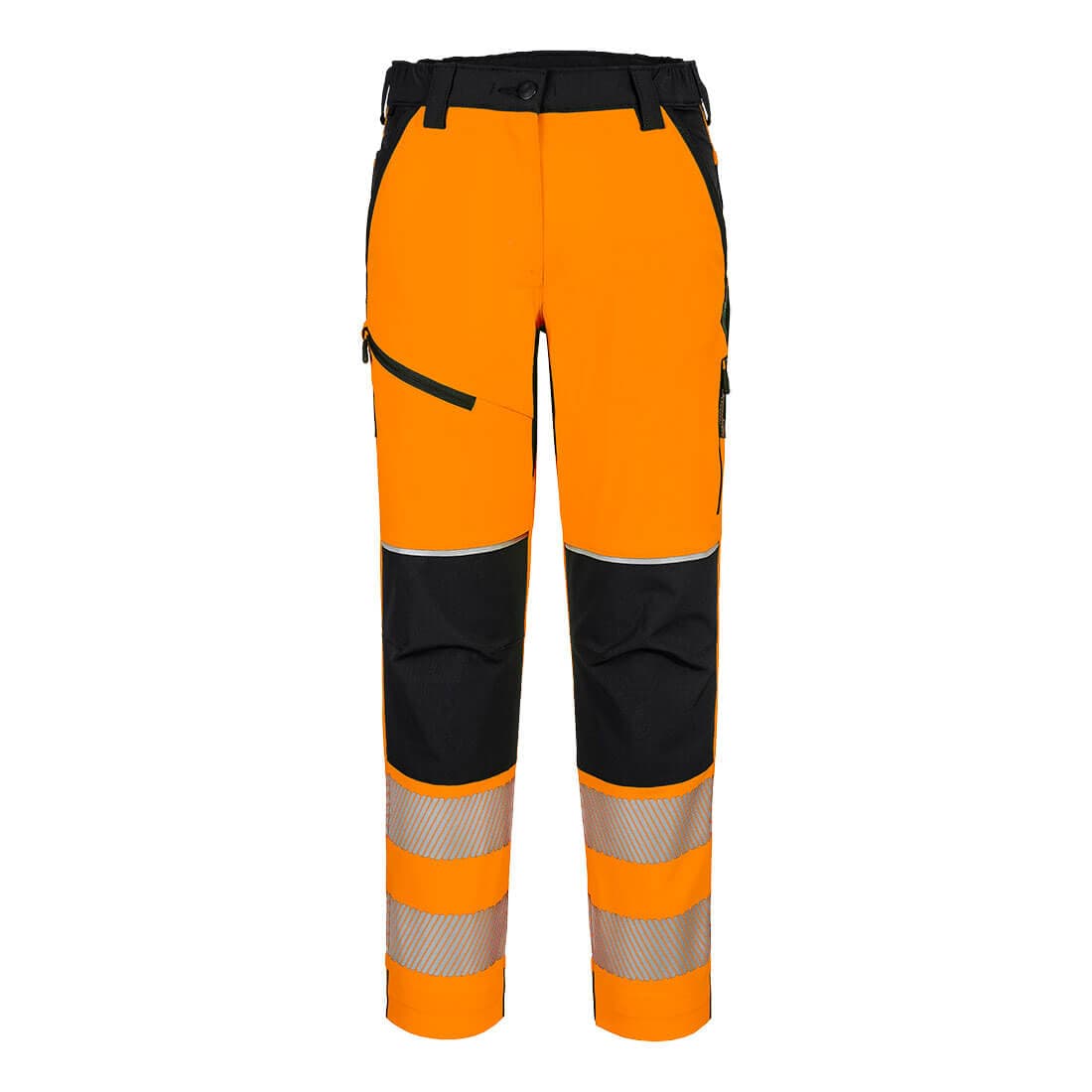 Pantalon stretch HV femme PW3 Orange/Noir