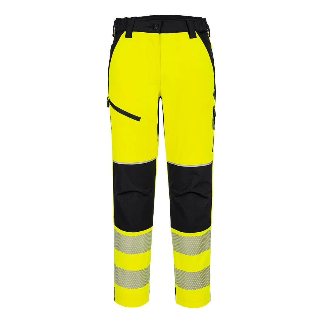 Pantalon stretch HV femme PW3 Jaune/Noir