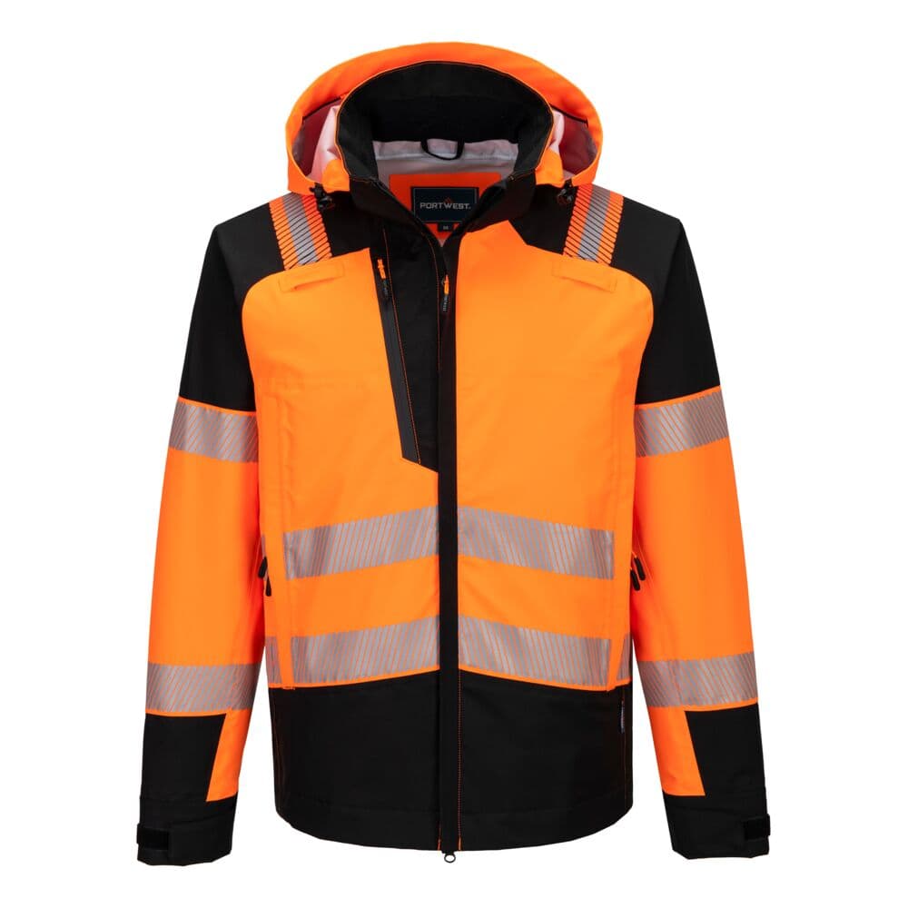 Veste de pluie HV PW3 (3L) Orange/Noir