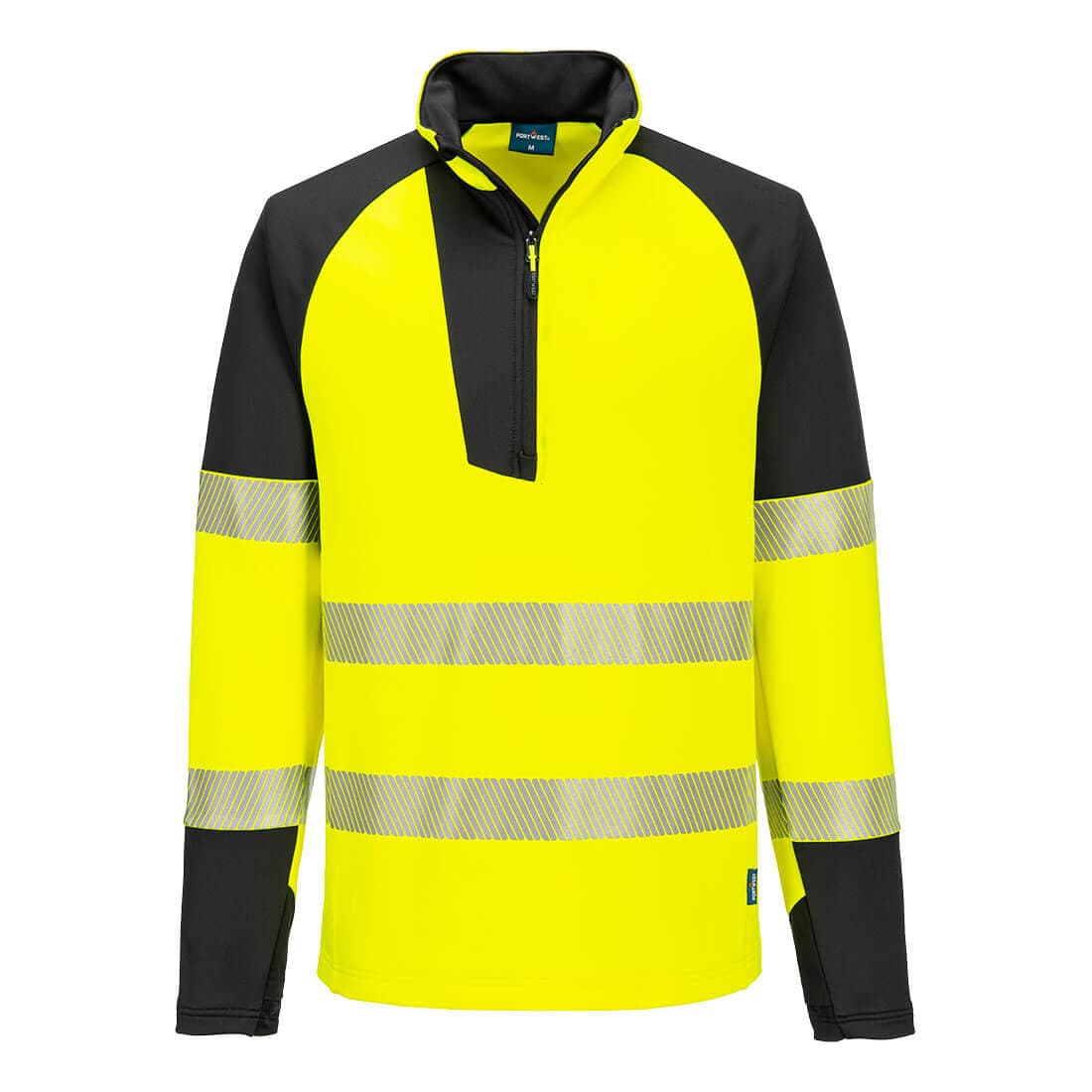 PW3 Hi-Vis Sweatshirt Zippé Jaune/Noir