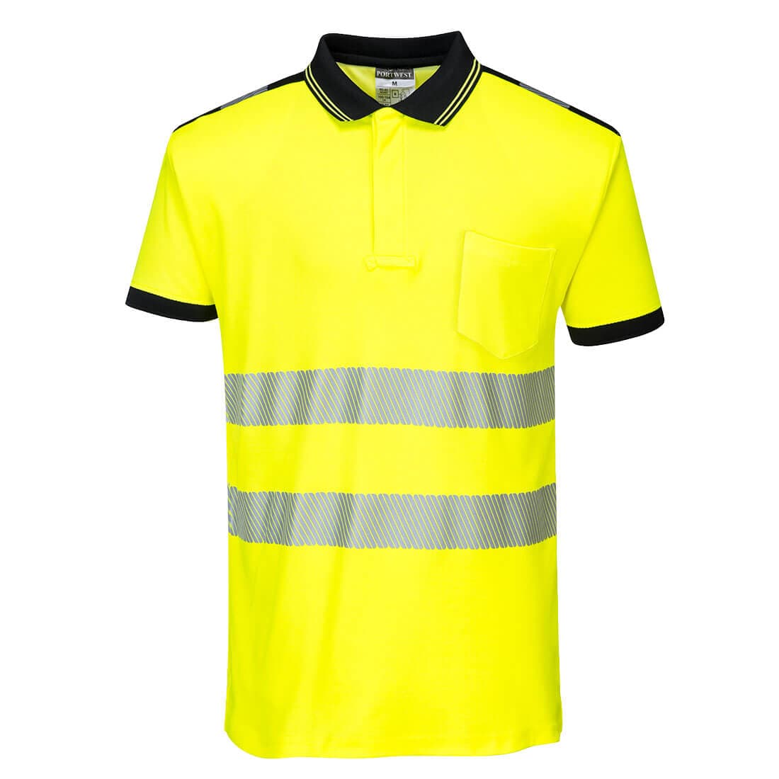 Polo HV PW3 Jaune/Noir