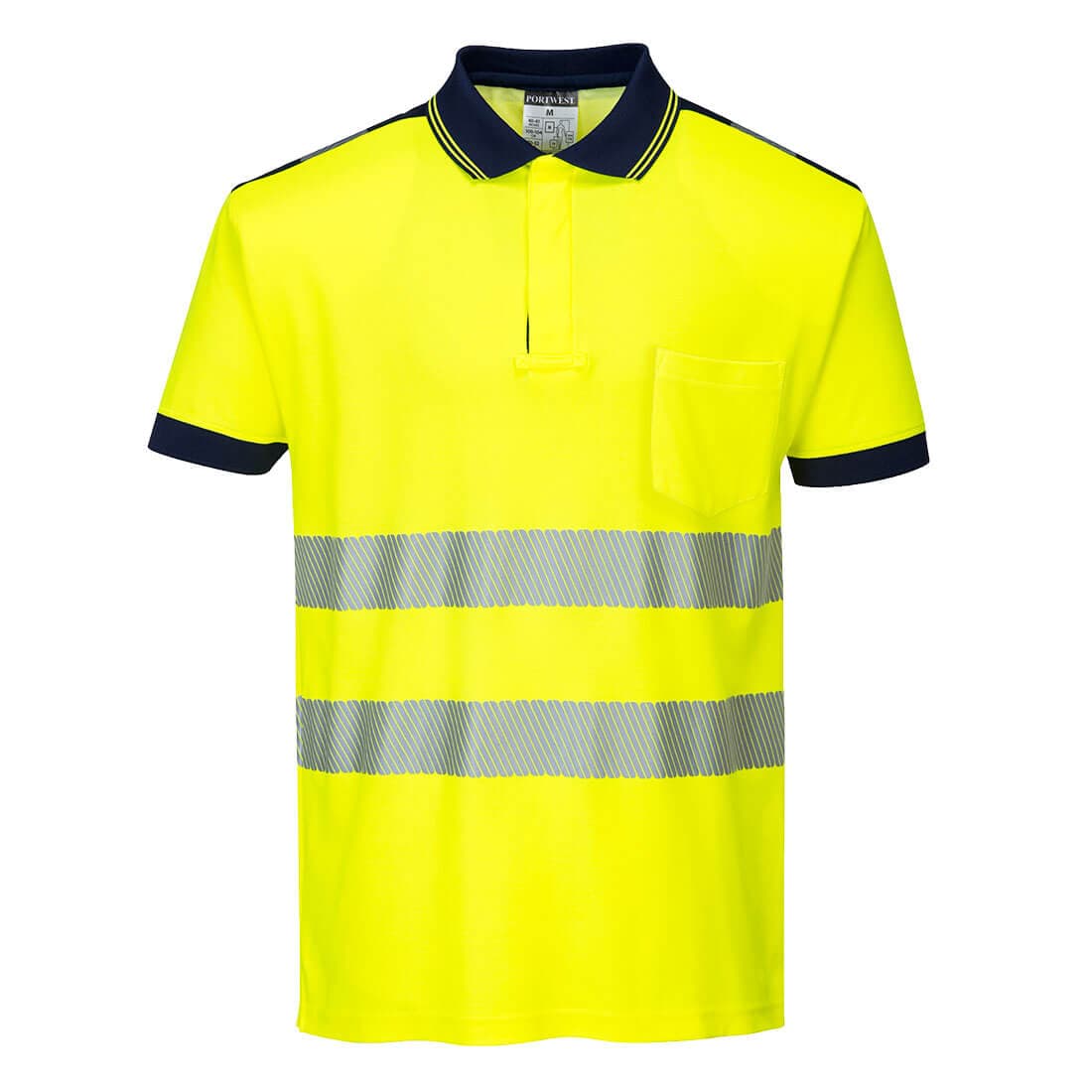 Polo HV PW3 Jaune/Marine