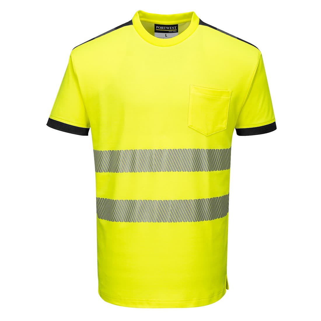T-Shirt HV PW3 Jaune/Noir