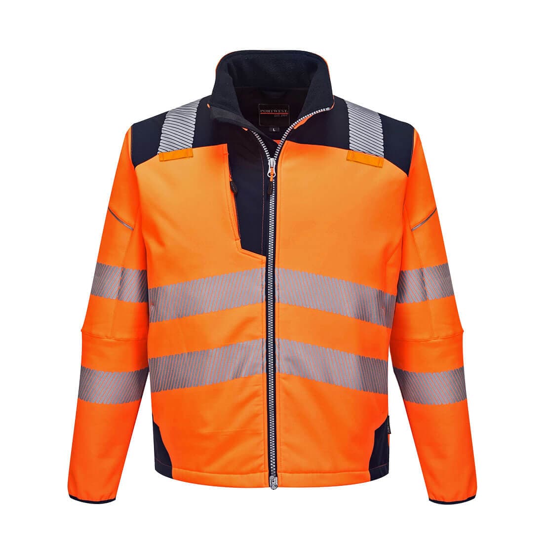 Softshell Haute-Visibilité PW3 Orange/Marine