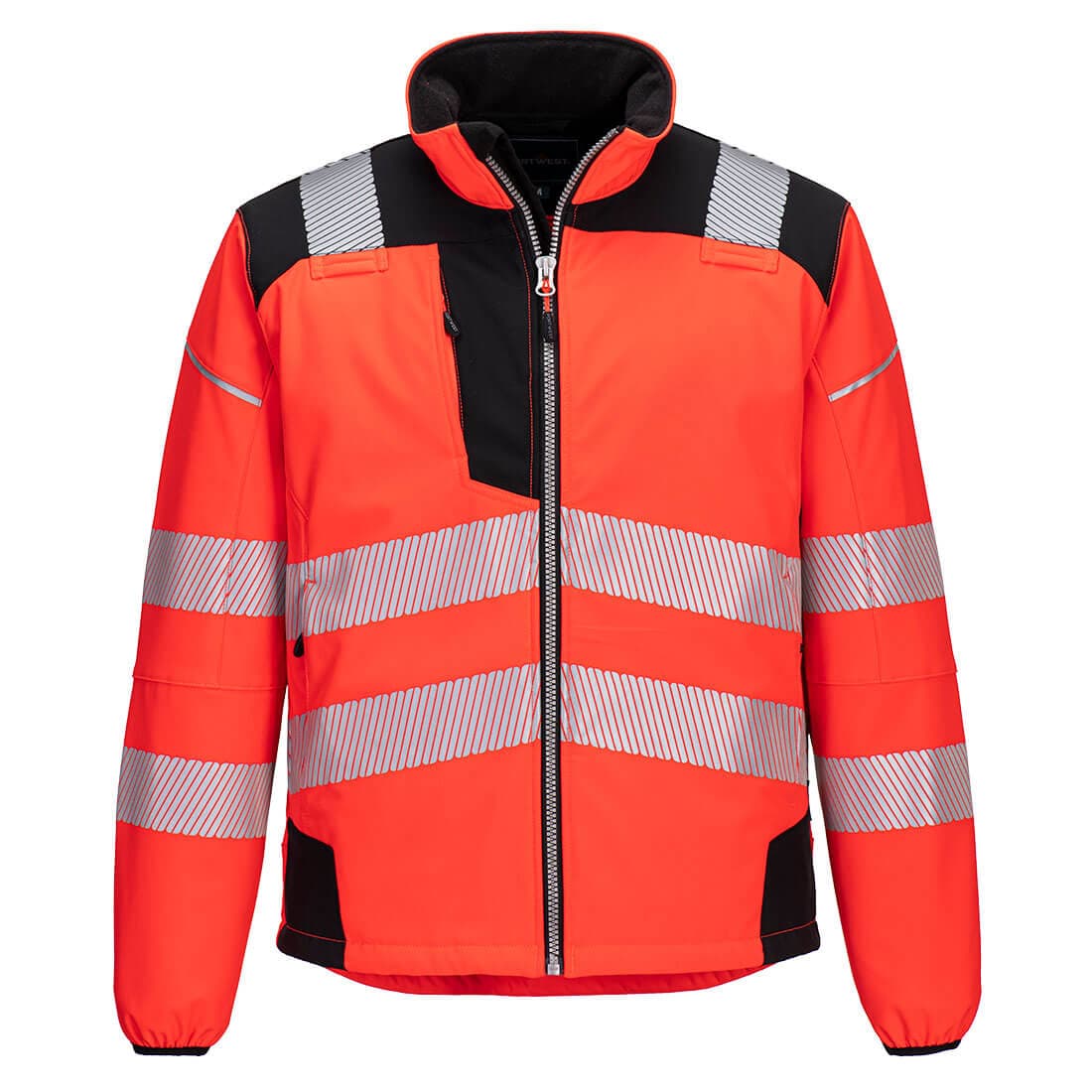 Softshell Haute-Visibilité PW3 Rouge/noir