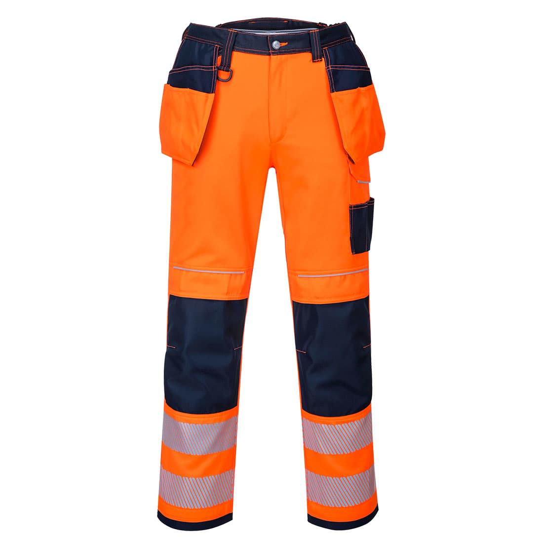 Pantalon HV PW3 poches flottantes Orange/Marine