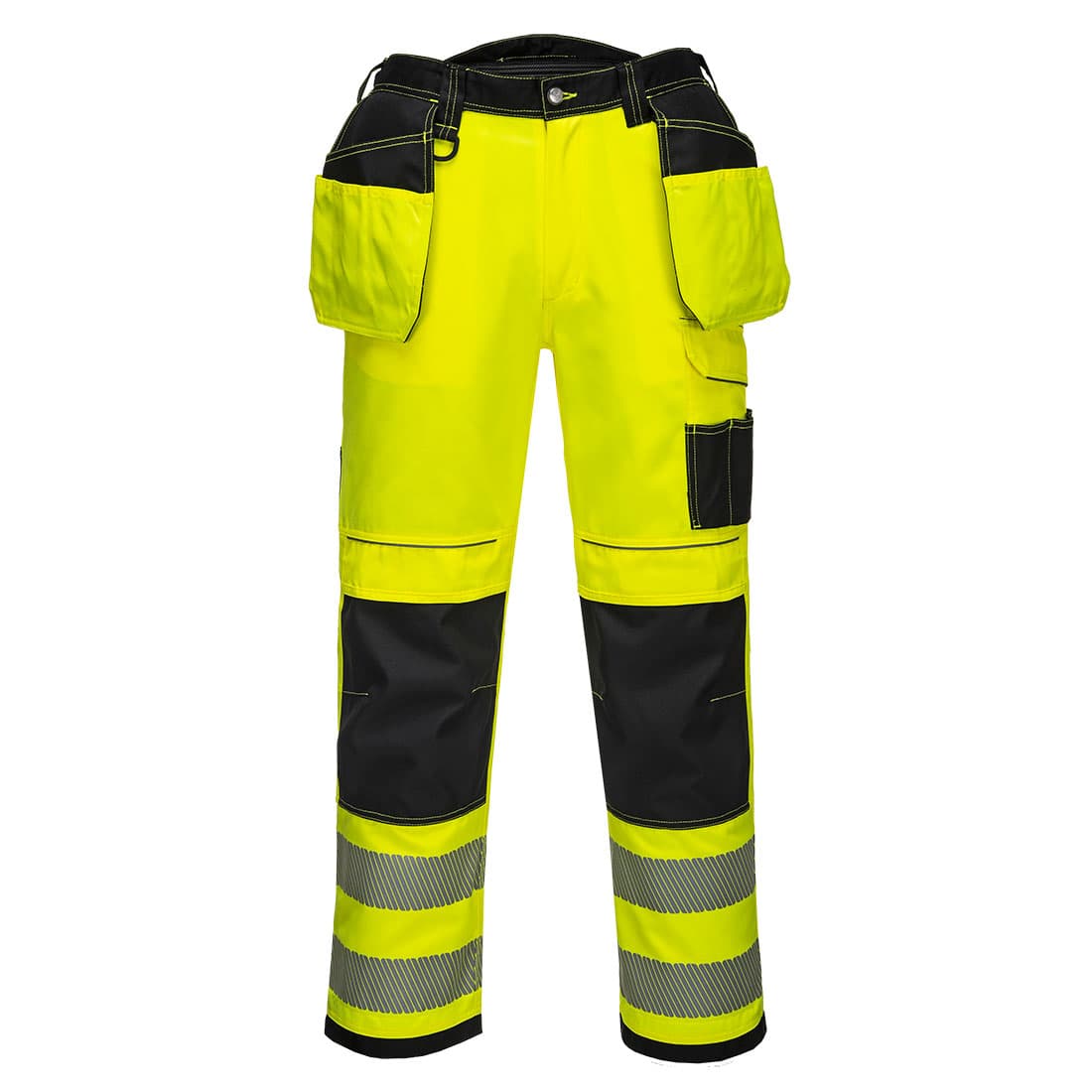 Pantalon HV PW3 poches flottantes Jaune/Noir Short