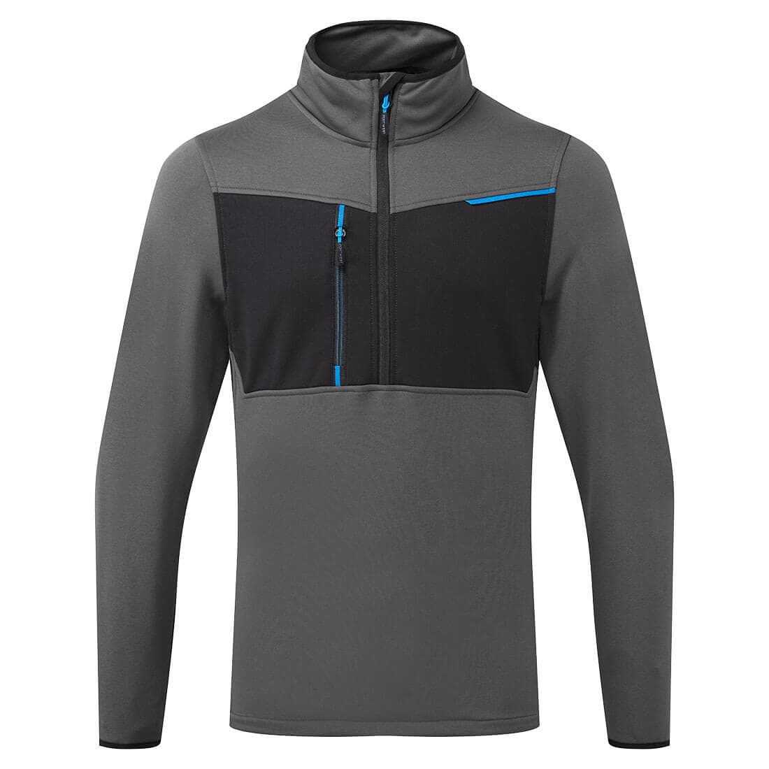 Sweat semi-zippé WX3 Gris Métal