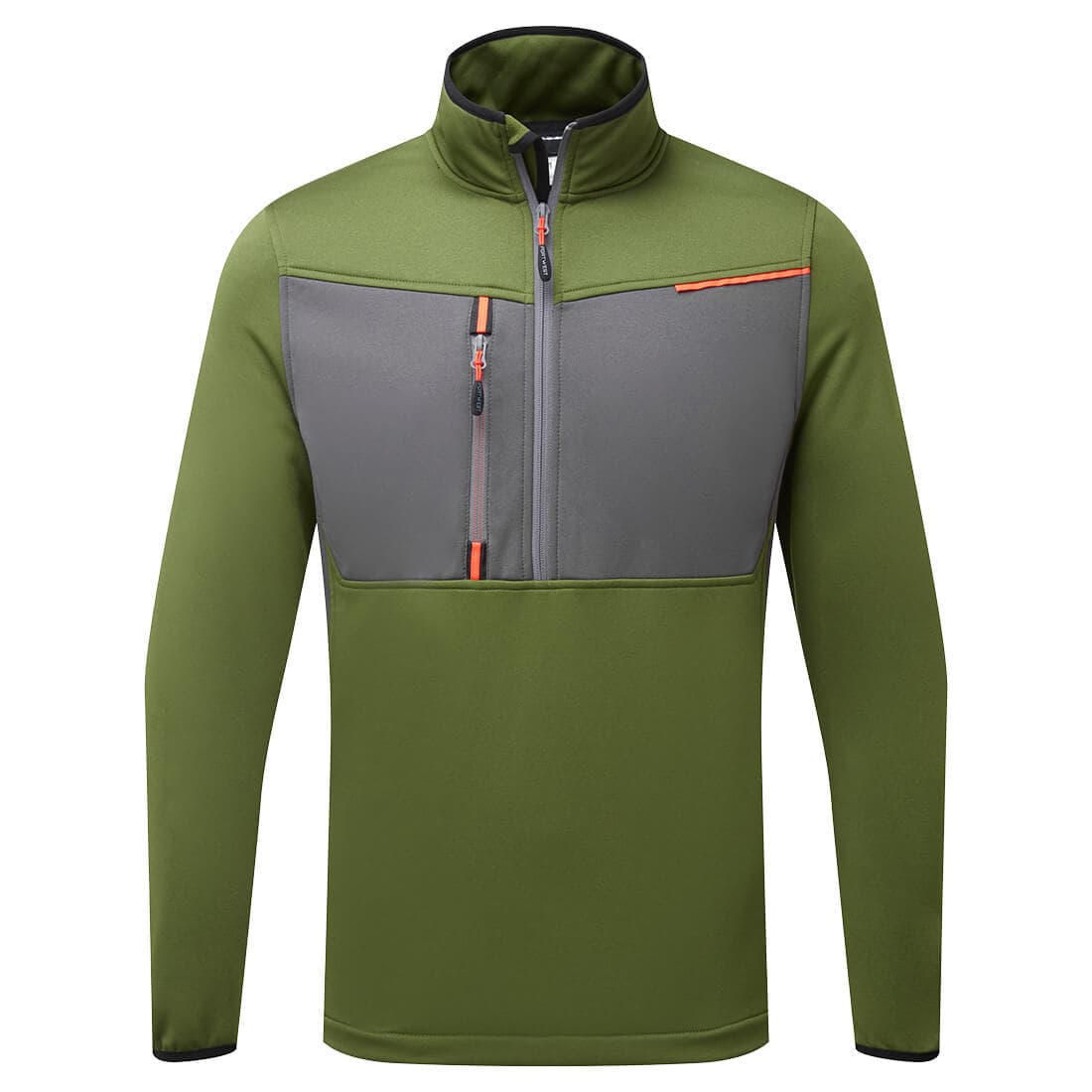 Sweat semi-zippé WX3 Vert Olive