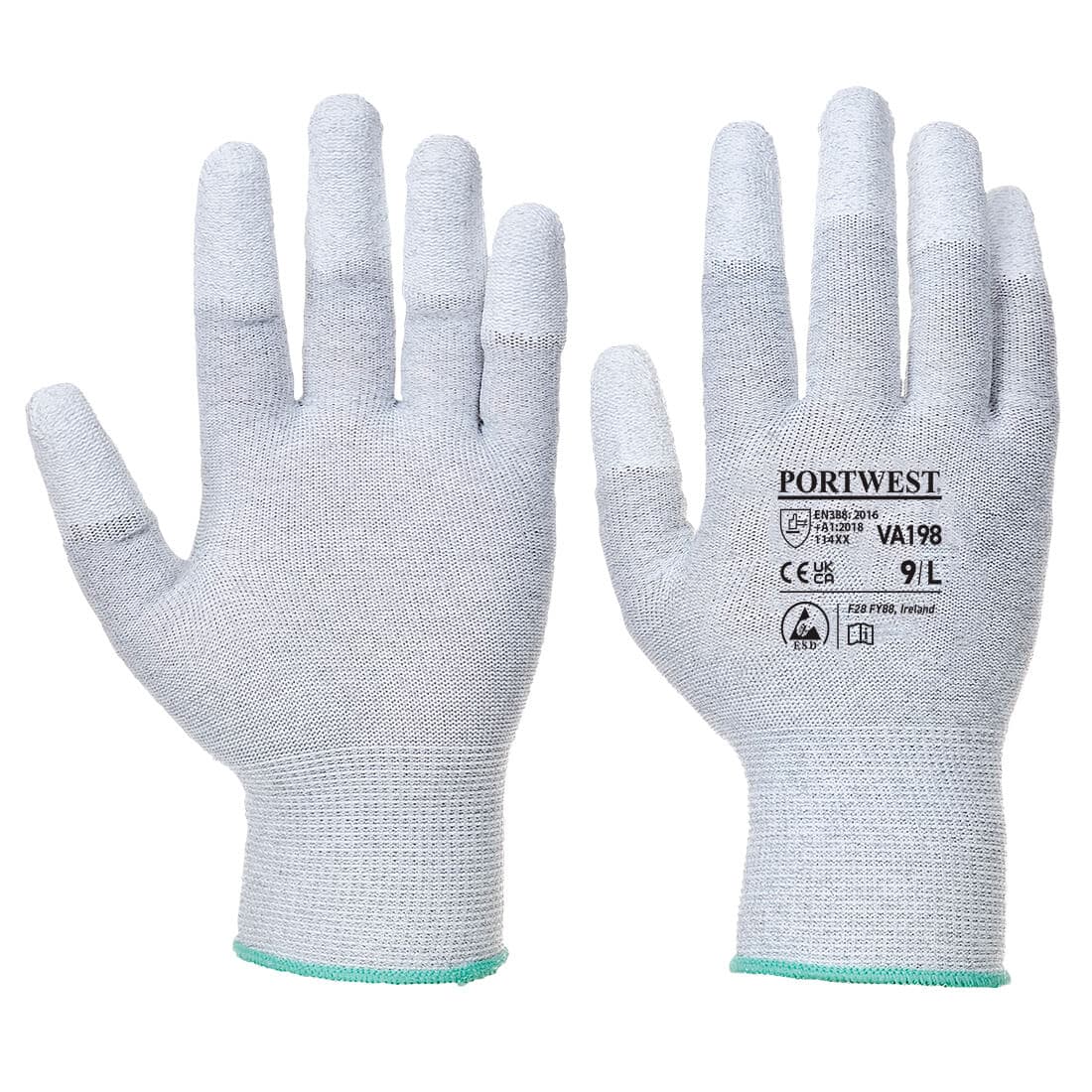 Gant Vending Fingertip antistatique enduit PU Gris