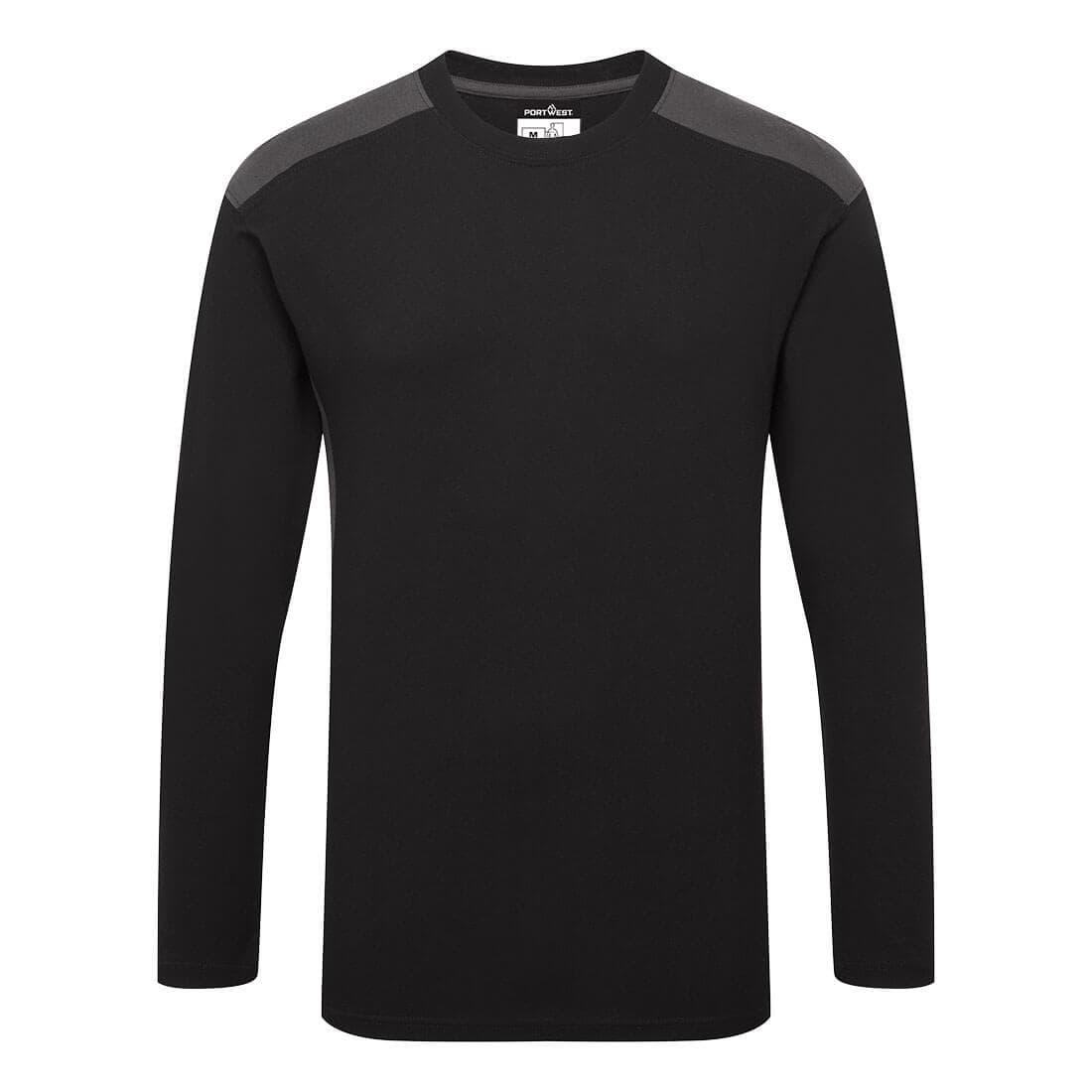 T-Shirt Bicolore Manches Longues Noir/Gris