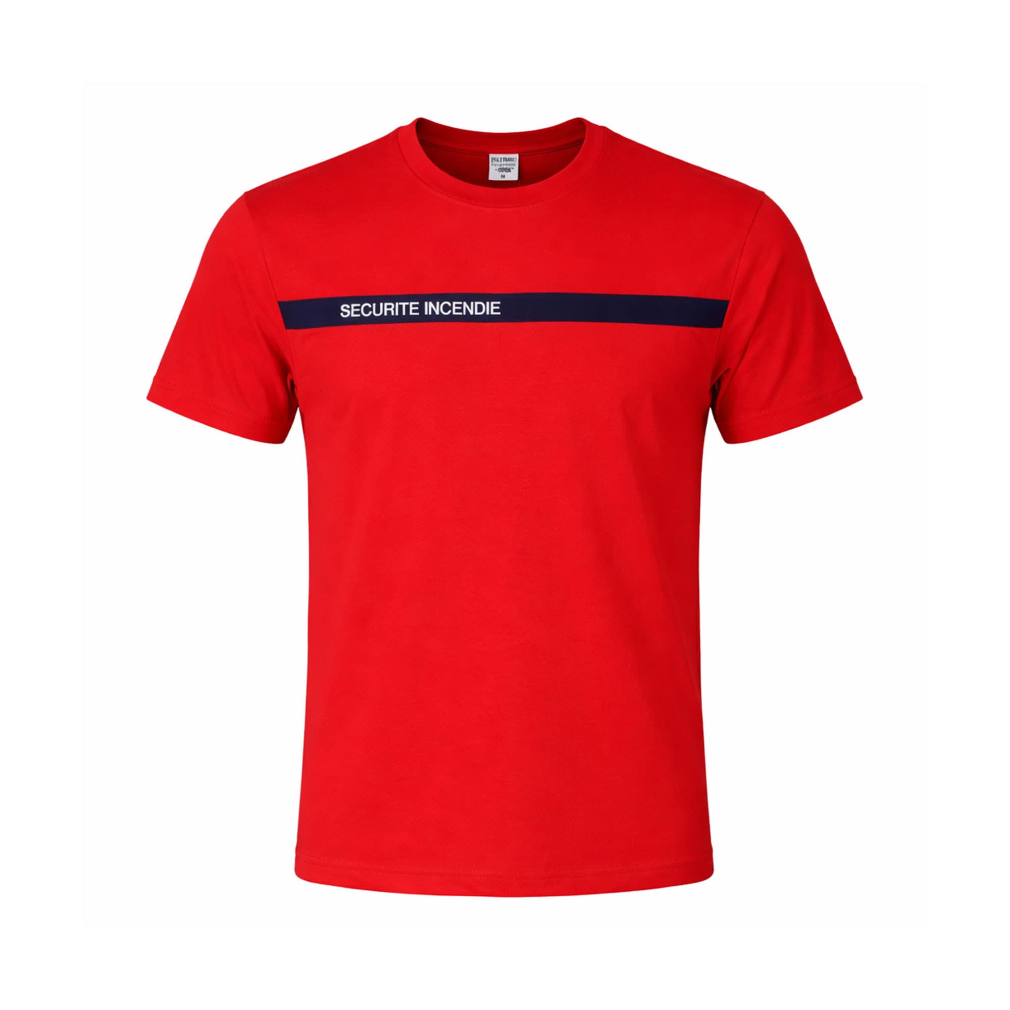 TEE SHIRT ROUGE SECURITE INCENDIE