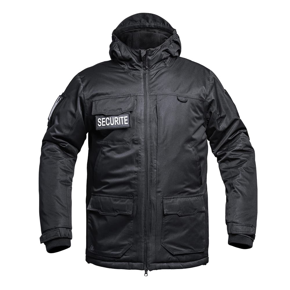 Parka Hardshell SÉCU-ONE WF 150 flap Sécurité Privée noir