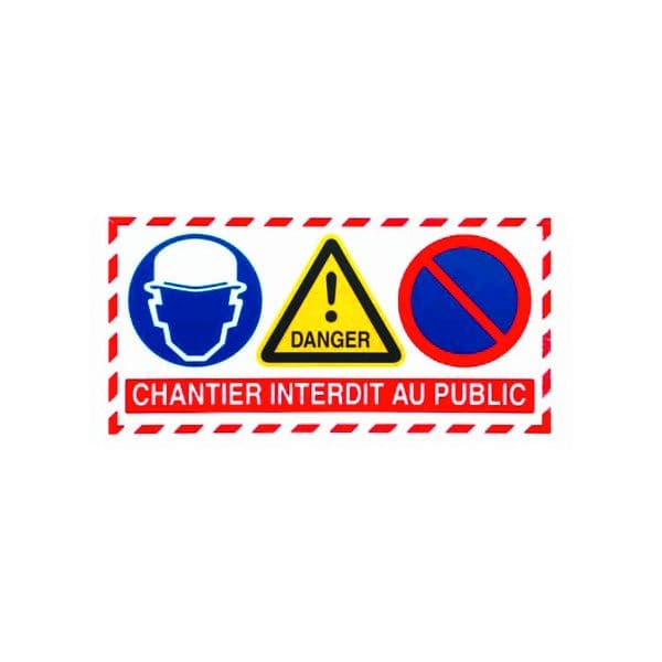 Panneau de chantier 5 en 1 - 800 x 400 mm