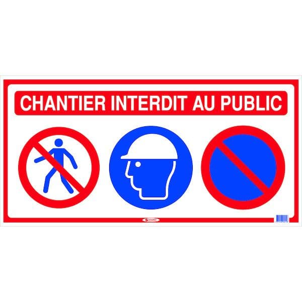 Panneau de chantier 4 EN 1 - 800 X 400 mm
