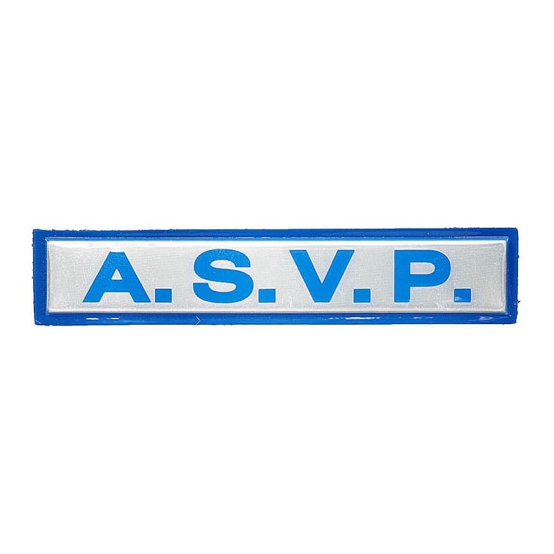 Bande patronymique plastifiée ASVP