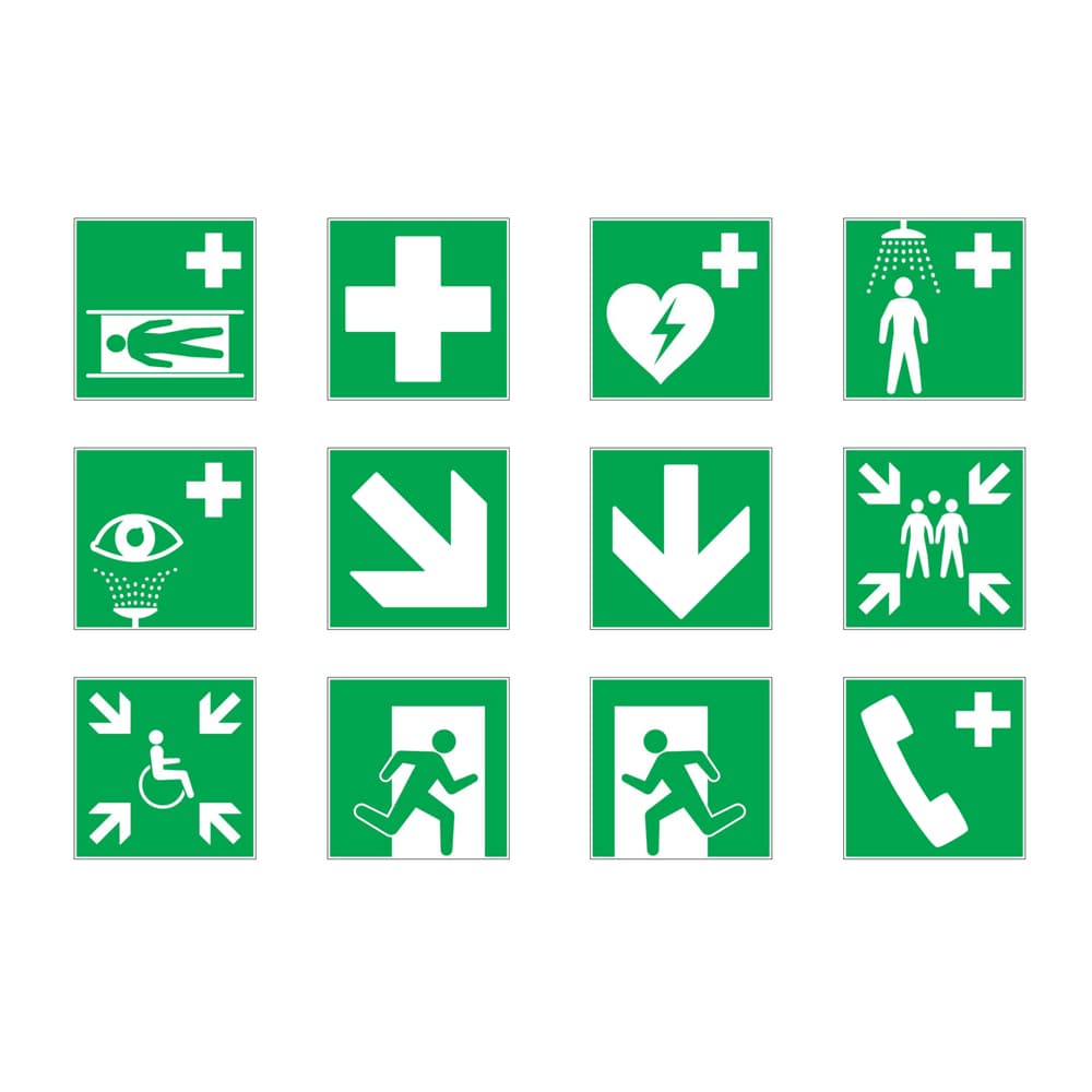 Affichage de secours – Carré vert