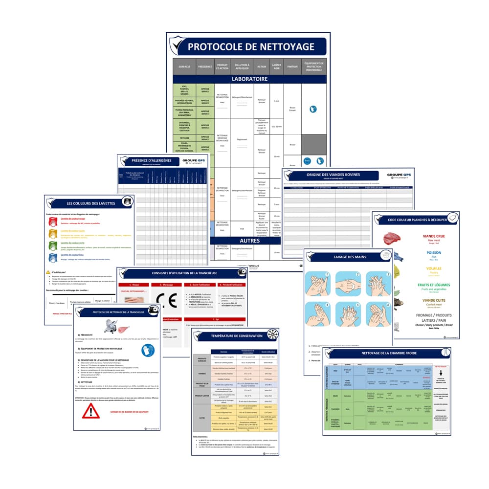 Affichage Obligatoire d’Hygiène CHR – Pack Complet Conforme Restauration et Métiers de Bouche