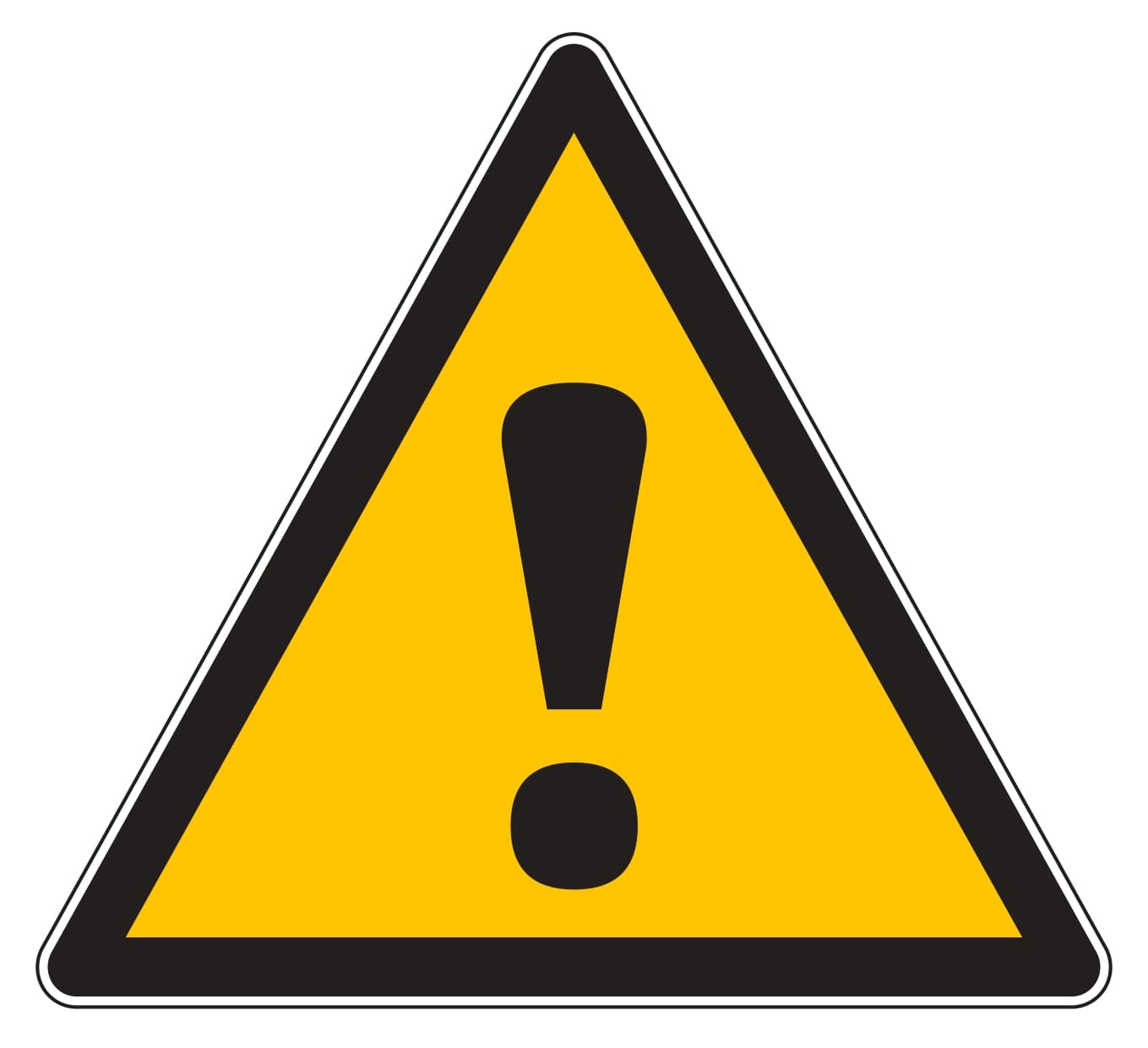 Affichage danger – Triangle jaune