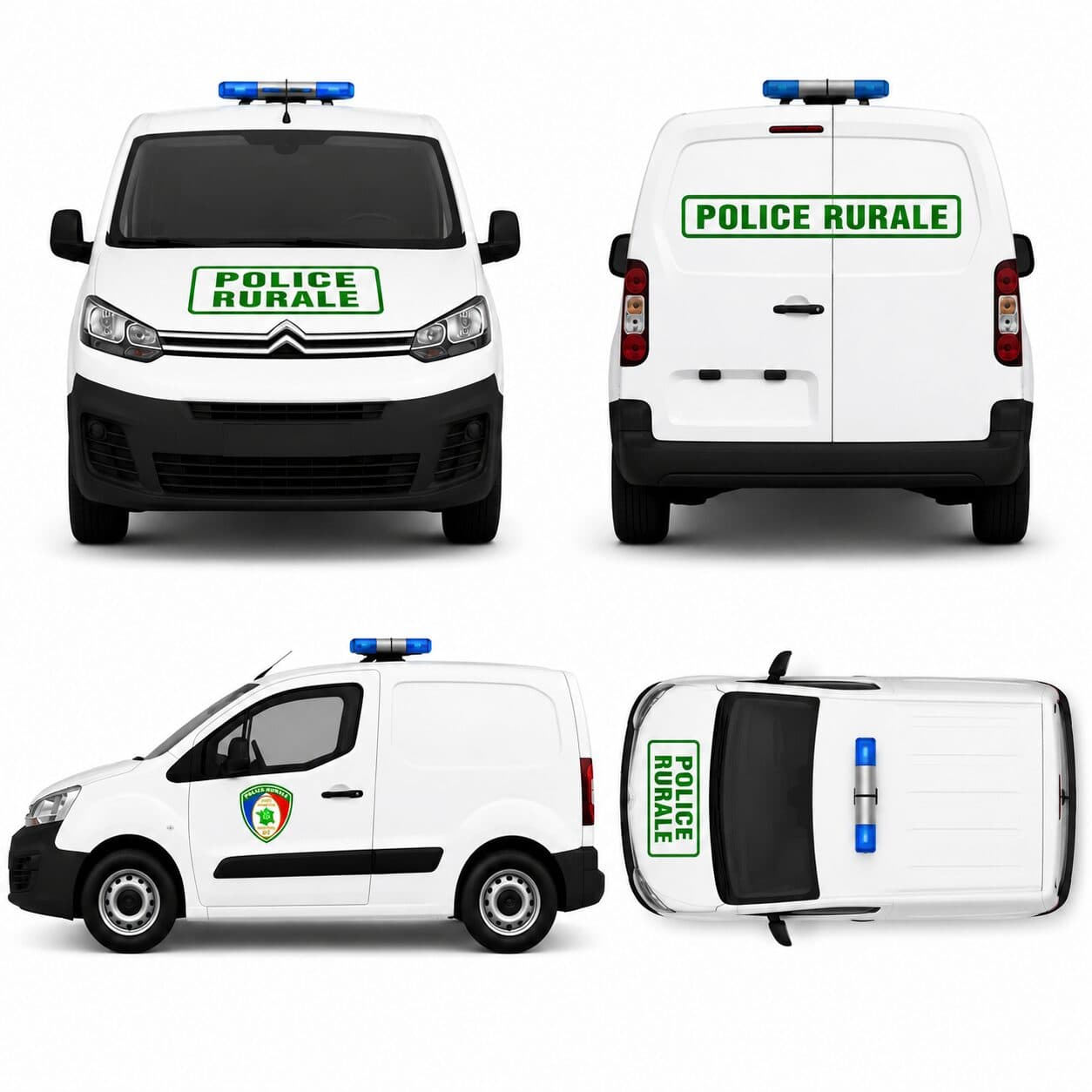 Kit sérigraphie magnétique Police Rurale – VL ou PU