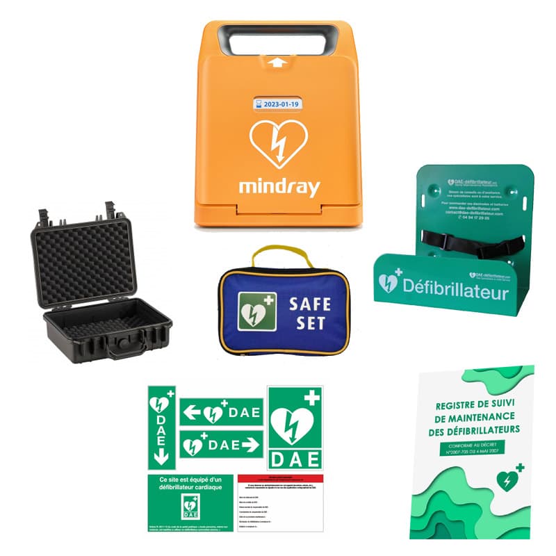 Défibrillateur automatisé externe DAE – Pack complet prêt à l’emploi