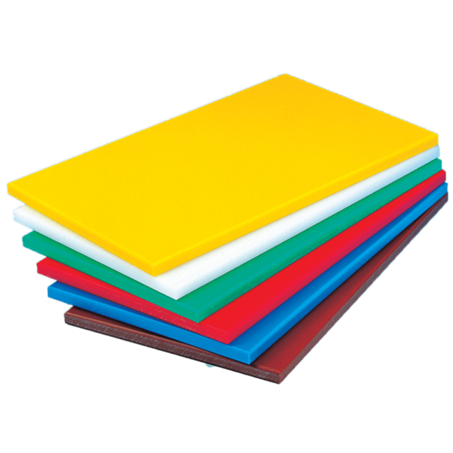 Jeu de 6 planches à découper polyéthylène professionnelle haute densité - HACCP - SUPPORT OFFERT