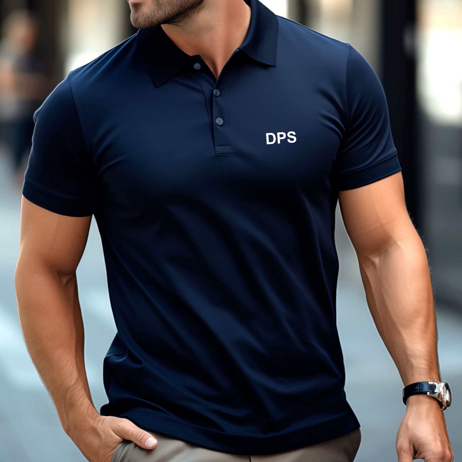 Polo coton uni manches courtes - DPS