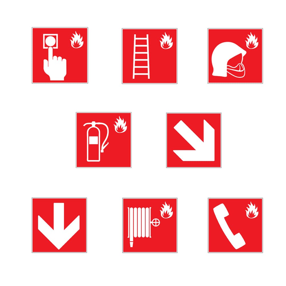 Affichage incendie – Carré rouge