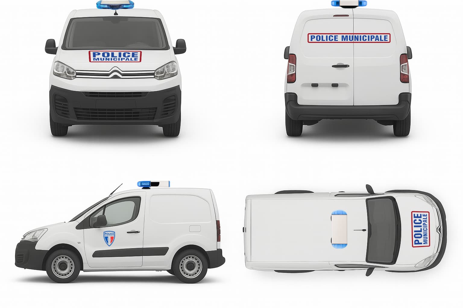 Kit sérigraphie magnétique Police Municipale - VL ou PU