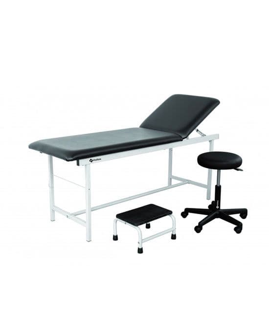 Kit infirmerie époxy noir -1 divan + 1 tabouret + 1 marchepied 1 marche