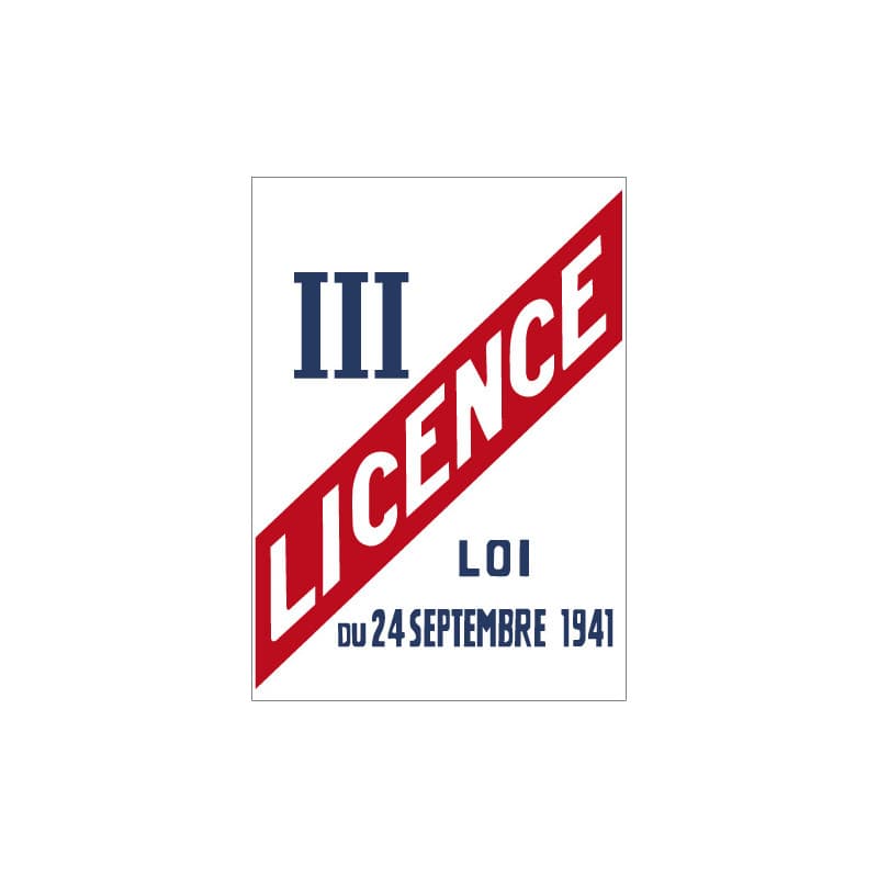 Panneau LICENCE III