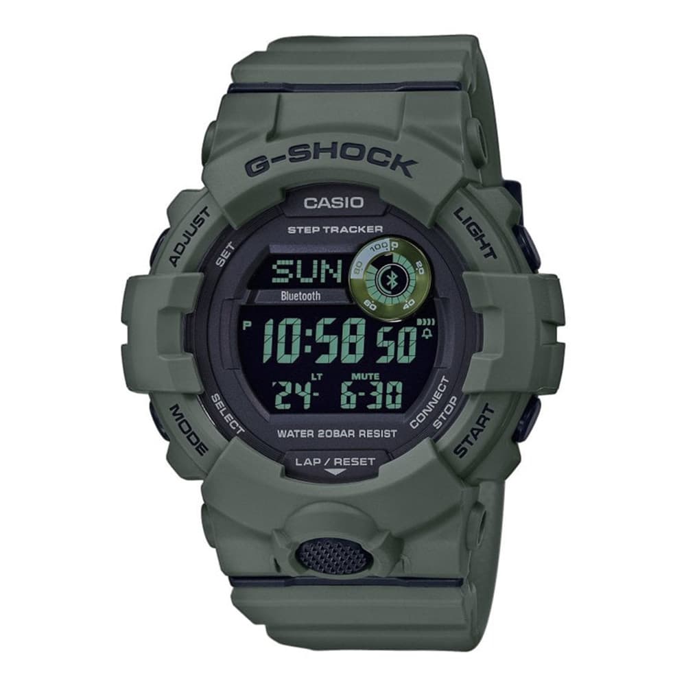 Montre G-Shock GBD-800UC connectée Bluetooth avec podomètre vert olive