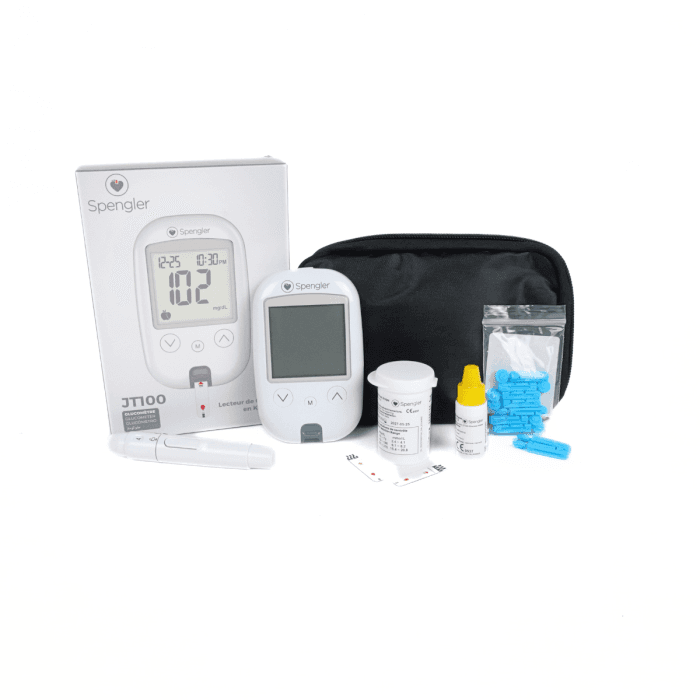 Lecteur de glycémie SPENGLER JT100, 500 mémoires, kit complet