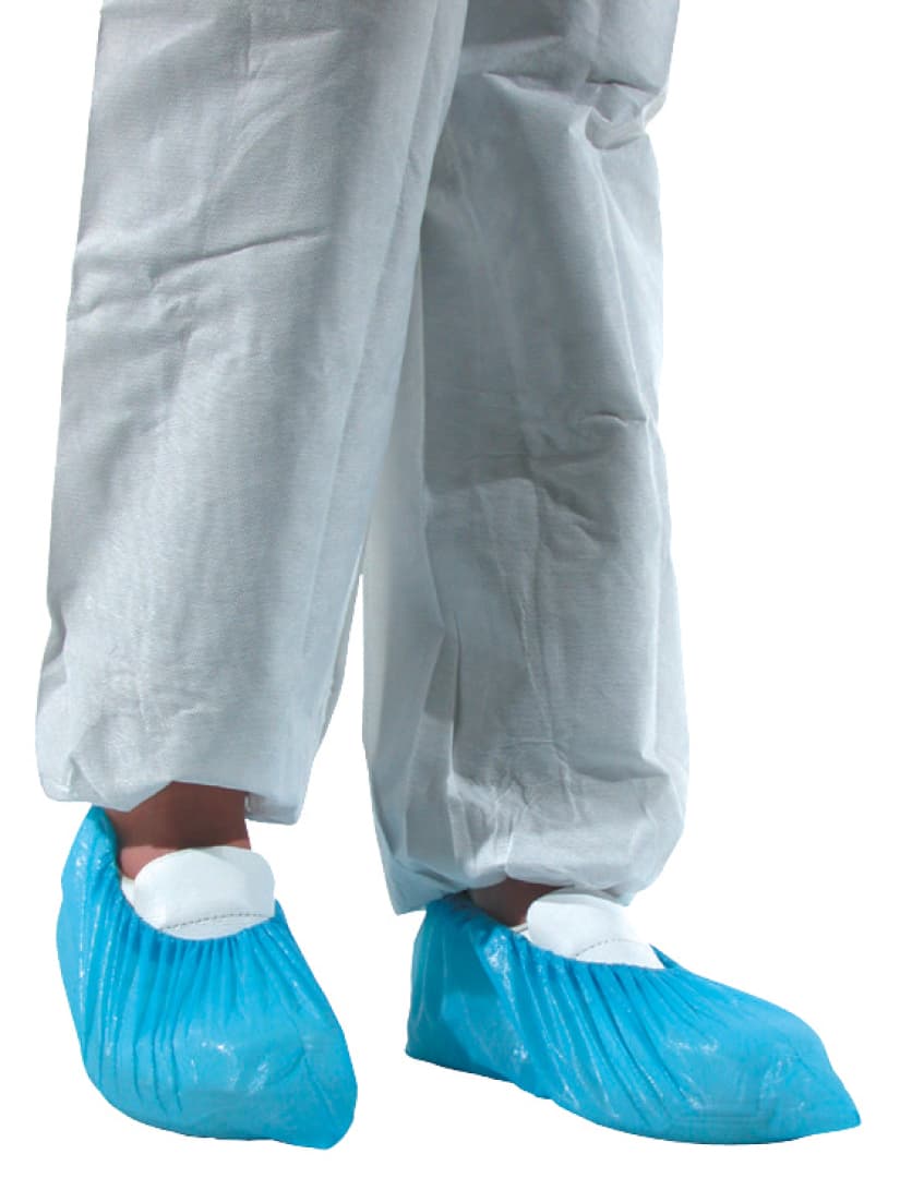 Sur-chaussures bleues étanches à usage unique, sachets de 50 paires