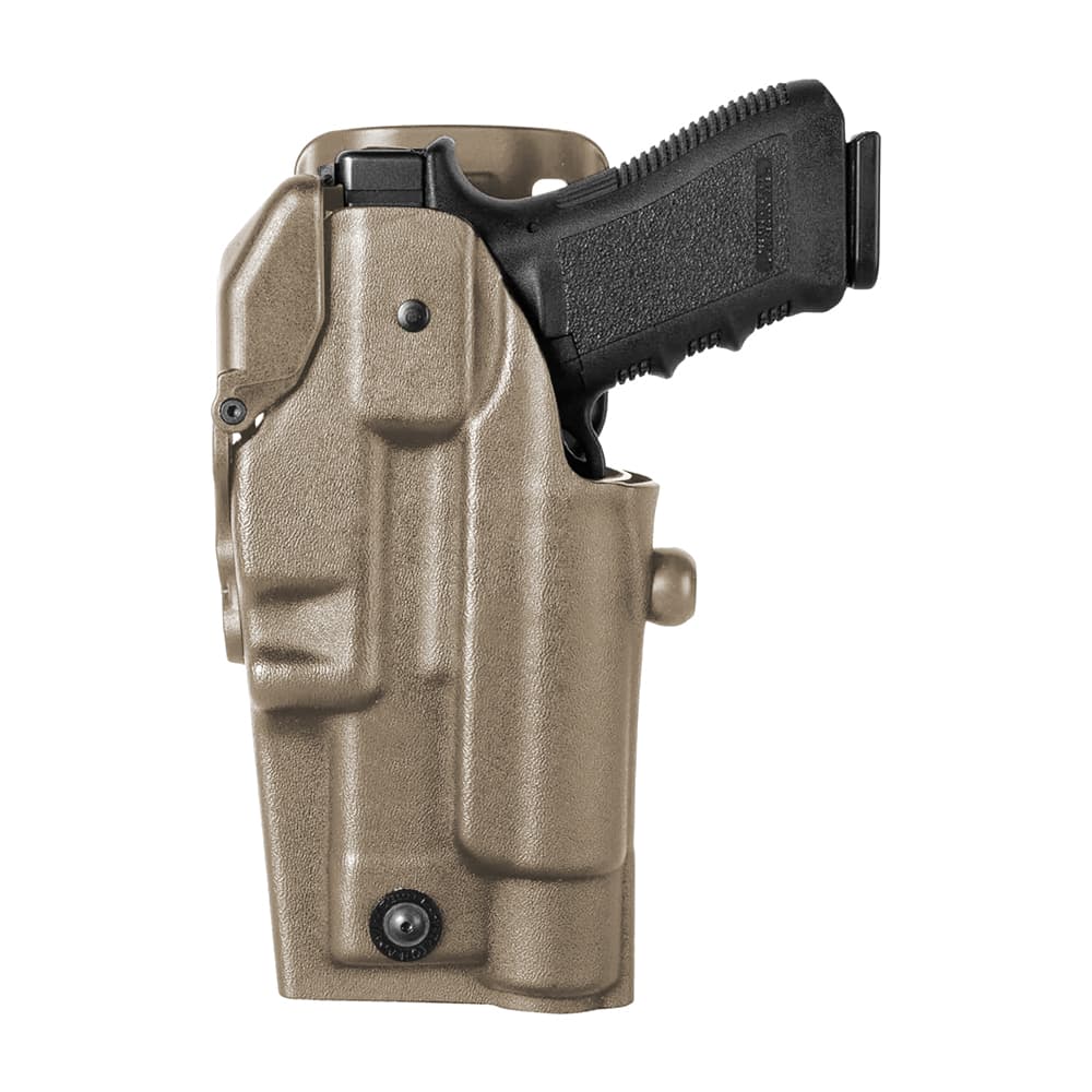 Holster gaucher Quantum Fast RDO VKQF804 pour Glock 17/18 lampe/laser/RDO tan
