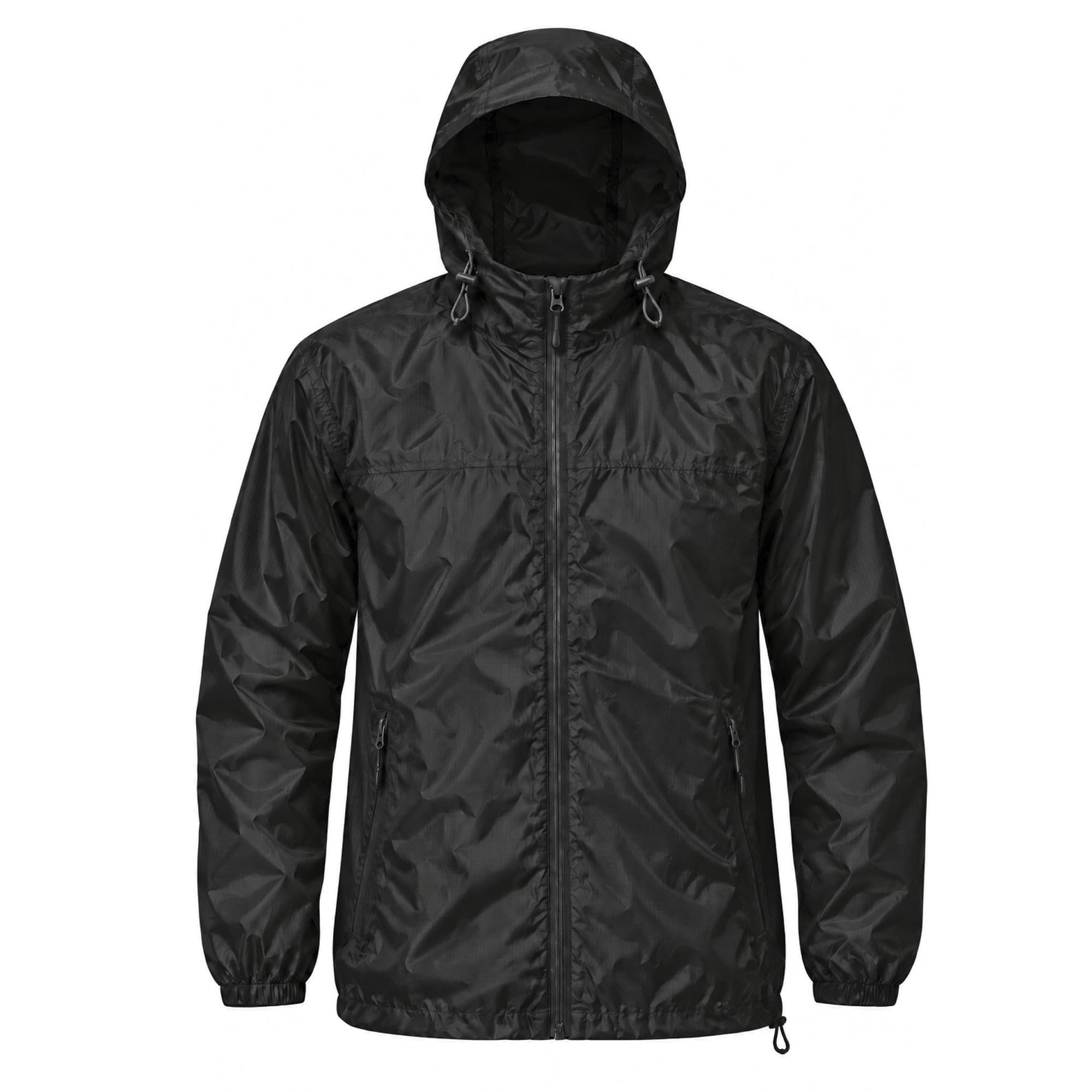 Veste coupe-vent imperméable et respirante Ripstop noire