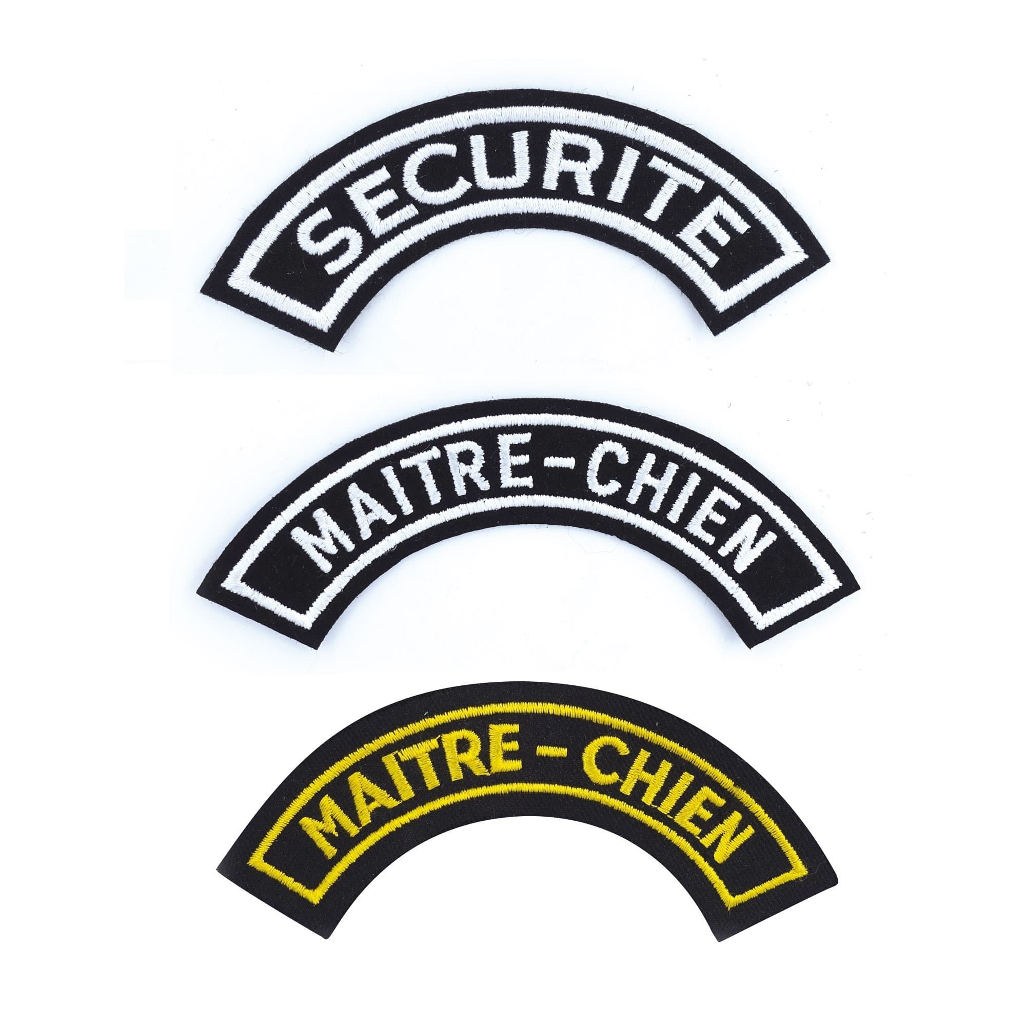 Écusson demi-lune Sécurité ou Maître-chien brodé